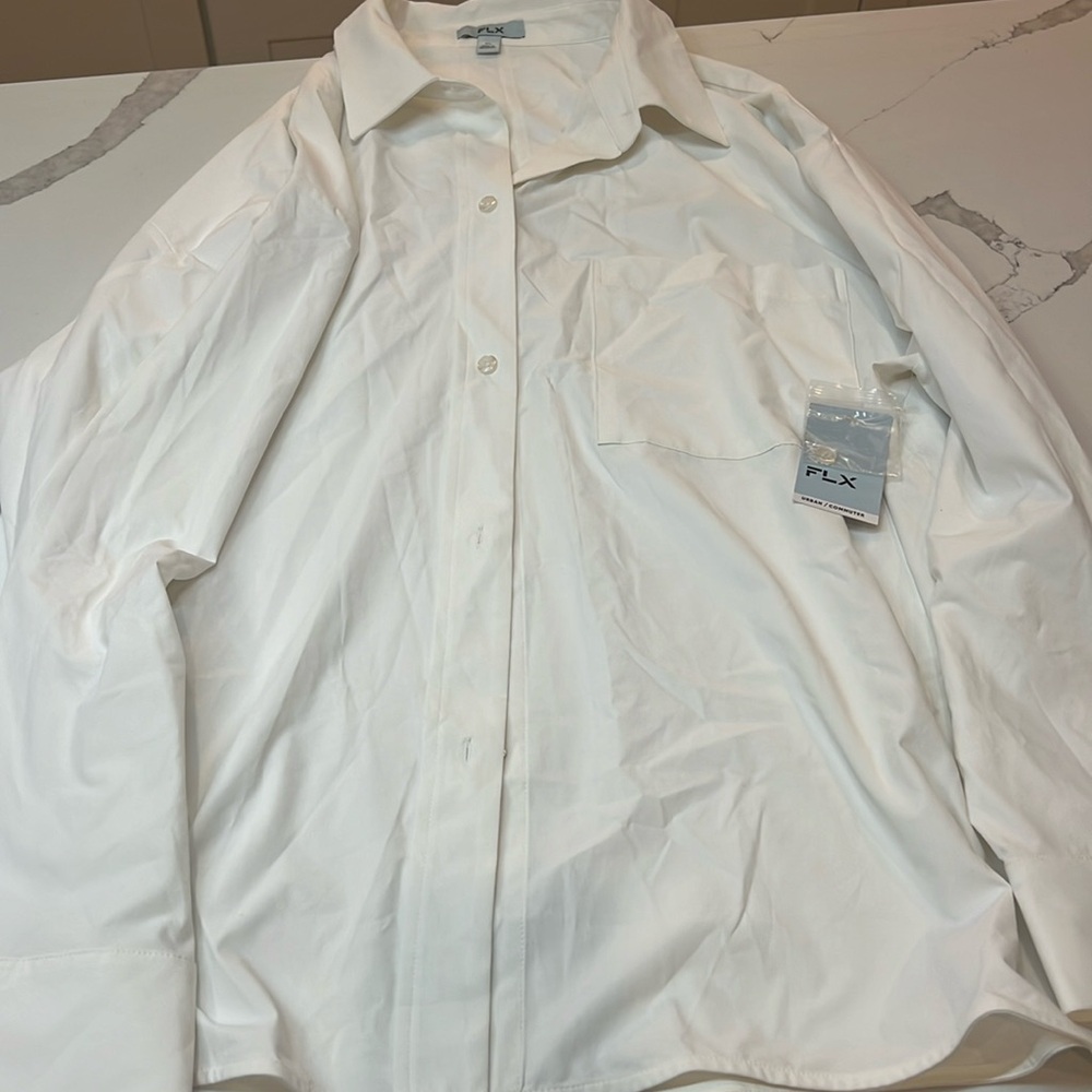 Women's FLX Moisture-Wicking Button-Front Shirt XL